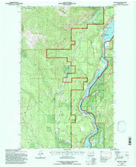 Metaline Washington Historical topographic map, 1:24000 scale, 7.5 X 7.5 Minute, Year 1992
