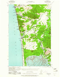 Moclips Washington Historical topographic map, 1:62500 scale, 15 X 15 Minute, Year 1938