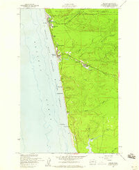 Moclips Washington Historical topographic map, 1:24000 scale, 7.5 X 7.5 Minute, Year 1955