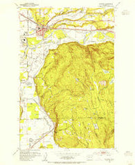 Monroe Washington Historical topographic map, 1:24000 scale, 7.5 X 7.5 Minute, Year 1953
