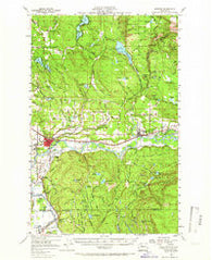 Monroe Washington Historical topographic map, 1:62500 scale, 15 X 15 Minute, Year 1956