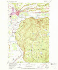 Monroe Washington Historical topographic map, 1:24000 scale, 7.5 X 7.5 Minute, Year 1953