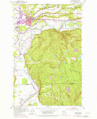 Monroe Washington Historical topographic map, 1:24000 scale, 7.5 X 7.5 Minute, Year 1953