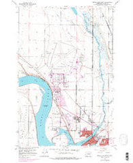 Moses Lake North Washington Historical topographic map, 1:24000 scale, 7.5 X 7.5 Minute, Year 1956