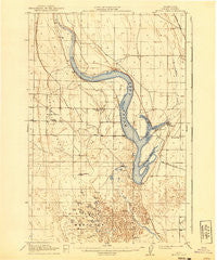 Moses Lake Washington Historical topographic map, 1:62500 scale, 15 X 15 Minute, Year 1912