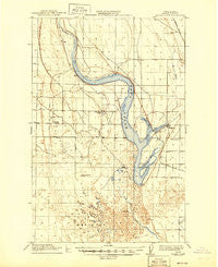 Moses Lake Washington Historical topographic map, 1:62500 scale, 15 X 15 Minute, Year 1912
