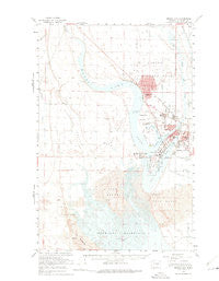 Moses Lake Washington Historical topographic map, 1:62500 scale, 15 X 15 Minute, Year 1956