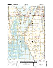 Moses Lake South Washington Current topographic map, 1:24000 scale, 7.5 X 7.5 Minute, Year 2014