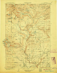 Mount Adams Washington Historical topographic map, 1:125000 scale, 30 X 30 Minute, Year 1907