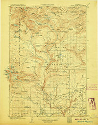 Mount Adams Washington Historical topographic map, 1:125000 scale, 30 X 30 Minute, Year 1907
