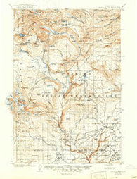 Mount Adams Washington Historical topographic map, 1:125000 scale, 30 X 30 Minute, Year 1907