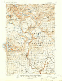 Mount Adams Washington Historical topographic map, 1:125000 scale, 30 X 30 Minute, Year 1907