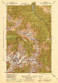 Mount Olympus Washington Historical topographic map, 1:62500 scale, 15 X 15 Minute, Year 1942