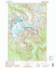 Mount Shuksan Washington Historical topographic map, 1:24000 scale, 7.5 X 7.5 Minute, Year 1989