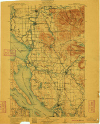 Mount Vernon Washington Historical topographic map, 1:125000 scale, 30 X 30 Minute, Year 1911