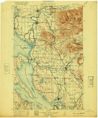 Mount Vernon Washington Historical topographic map, 1:125000 scale, 30 X 30 Minute, Year 1911
