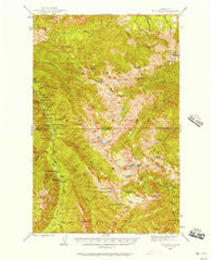 Mt. Angeles Washington Historical topographic map, 1:62500 scale, 15 X 15 Minute, Year 1944