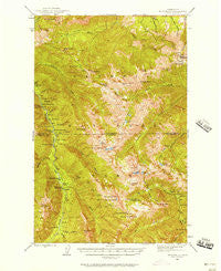 Mt. Angeles Washington Historical topographic map, 1:62500 scale, 15 X 15 Minute, Year 1944