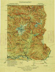 Mt. Baker Washington Historical topographic map, 1:250000 scale, 30 X 30 Minute, Year 1909