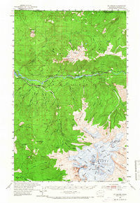 Mt. Baker Washington Historical topographic map, 1:62500 scale, 15 X 15 Minute, Year 1952