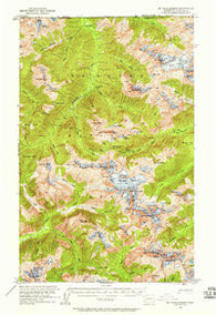 Mt Challenger Washington Historical topographic map, 1:62500 scale, 15 X 15 Minute, Year 1953