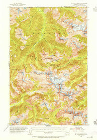 Mt Challenger Washington Historical topographic map, 1:62500 scale, 15 X 15 Minute, Year 1953