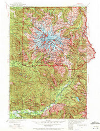 Mt Rainier Washington Historical topographic map, 1:125000 scale, 30 X 30 Minute, Year 1924