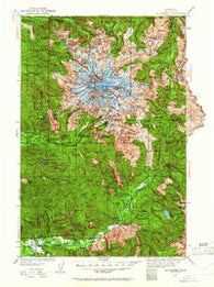 Mt Rainier Washington Historical topographic map, 1:125000 scale, 30 X 30 Minute, Year 1924