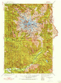 Mt Rainier Washington Historical topographic map, 1:125000 scale, 30 X 30 Minute, Year 1924