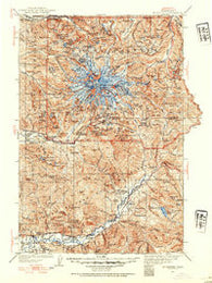 Mt Rainier Washington Historical topographic map, 1:125000 scale, 30 X 30 Minute, Year 1924
