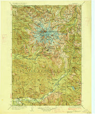 Mt Rainier Washington Historical topographic map, 1:125000 scale, 30 X 30 Minute, Year 1928