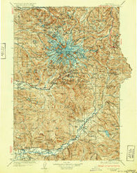Mt Rainier Washington Historical topographic map, 1:125000 scale, 30 X 30 Minute, Year 1928