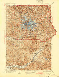 Mt Rainier Washington Historical topographic map, 1:125000 scale, 30 X 30 Minute, Year 1928