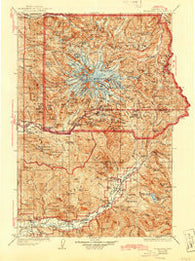 Mt Rainier Washington Historical topographic map, 1:125000 scale, 30 X 30 Minute, Year 1928