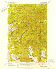Mt Spokane Washington Historical topographic map, 1:62500 scale, 15 X 15 Minute, Year 1950