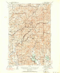 Mt Spokane Washington Historical topographic map, 1:62500 scale, 15 X 15 Minute, Year 1943