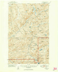 Mt. Steel Washington Historical topographic map, 1:62500 scale, 15 X 15 Minute, Year 1950