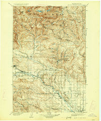 Mt Stuart Washington Historical topographic map, 1:125000 scale, 30 X 30 Minute, Year 1902
