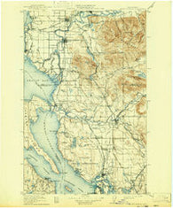 Mt Vernon Washington Historical topographic map, 1:125000 scale, 30 X 30 Minute, Year 1911