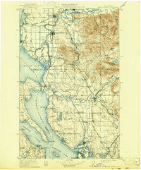 Mt Vernon Washington Historical topographic map, 1:125000 scale, 30 X 30 Minute, Year 1911