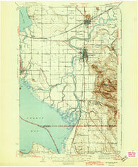 Mt Vernon Washington Historical topographic map, 1:62500 scale, 15 X 15 Minute, Year 1943