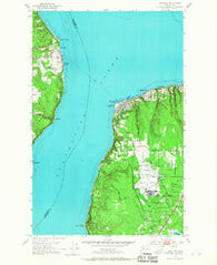 Mukilteo Washington Historical topographic map, 1:24000 scale, 7.5 X 7.5 Minute, Year 1953