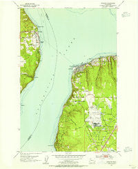 Mukilteo Washington Historical topographic map, 1:24000 scale, 7.5 X 7.5 Minute, Year 1953