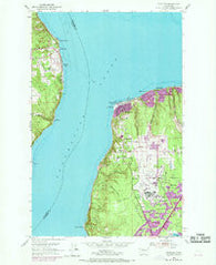 Mukilteo Washington Historical topographic map, 1:24000 scale, 7.5 X 7.5 Minute, Year 1953