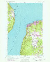 Mukilteo Washington Historical topographic map, 1:24000 scale, 7.5 X 7.5 Minute, Year 1953