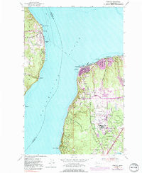 Mukilteo Washington Historical topographic map, 1:24000 scale, 7.5 X 7.5 Minute, Year 1953