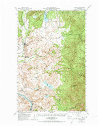 Nespelem Washington Historical topographic map, 1:62500 scale, 15 X 15 Minute, Year 1950