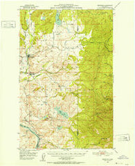 Nespelem Washington Historical topographic map, 1:62500 scale, 15 X 15 Minute, Year 1950
