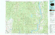 Nespelem Washington Historical topographic map, 1:100000 scale, 30 X 60 Minute, Year 1984