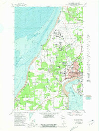 Oak Harbor Washington Historical topographic map, 1:24000 scale, 7.5 X 7.5 Minute, Year 1973